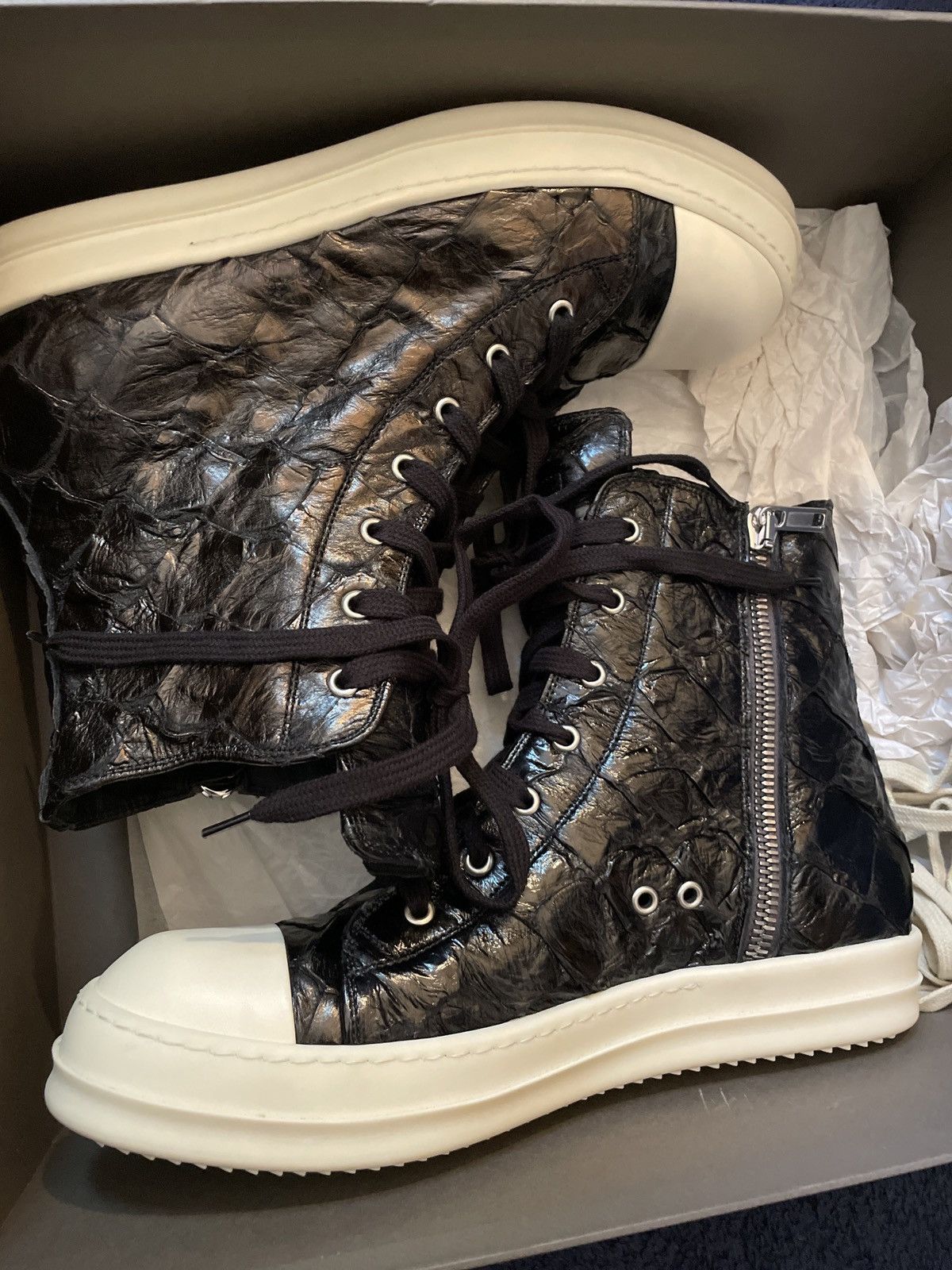 Rick Owens Rick Owens Fish skin Ramones Size US 10.5 / EU 43-44 - 2 Thumbnail