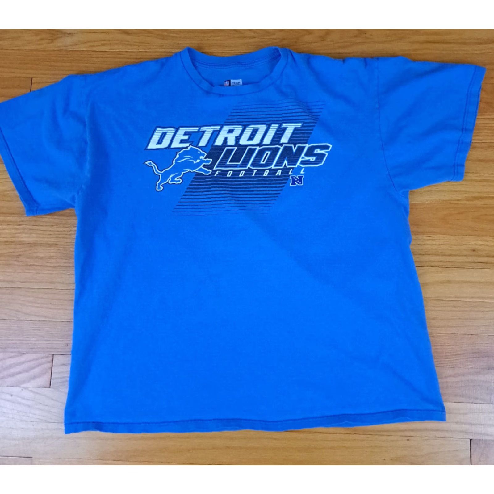 NFL NFC Detroit Lions NFL T-Shirt Blue 2XL Men Short Sleeve Shirt Size US XXL / EU 58 / 5 - 3 Thumbnail