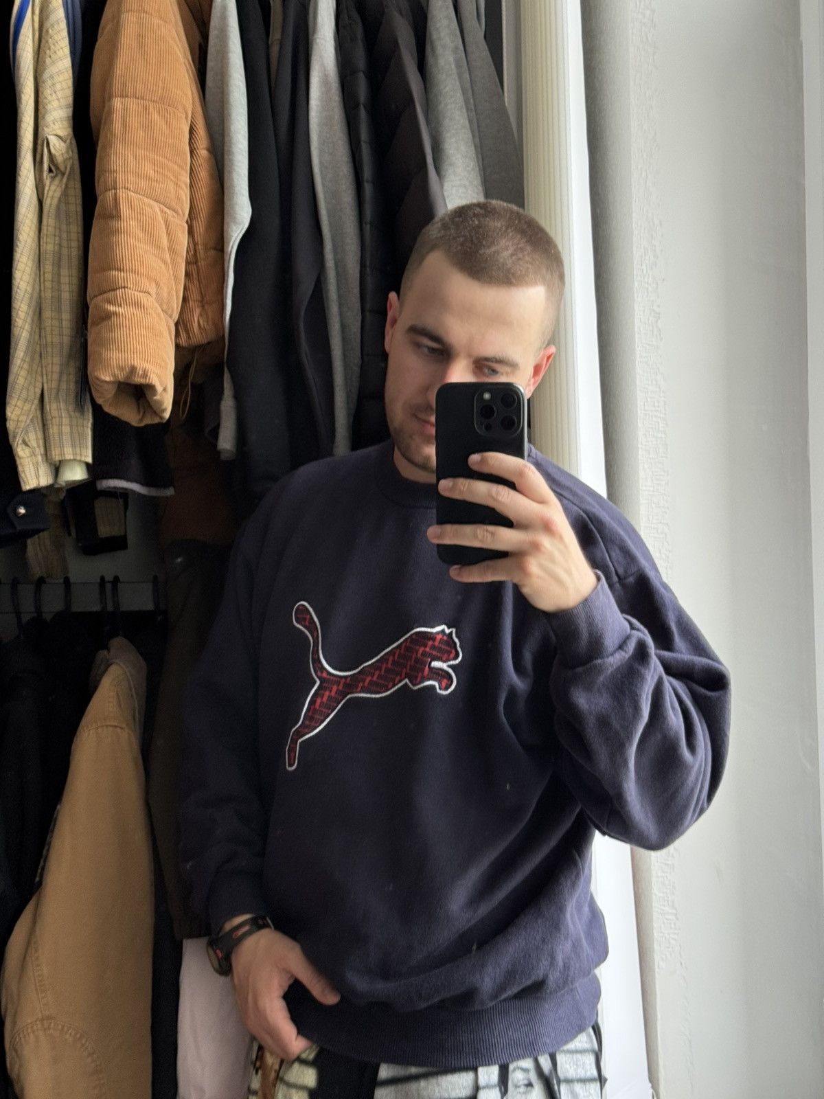 Japanese Brand × Puma × Vintage Sweatshirt vintage PUMA RARE BIG LOGO Size US L / EU 52-54 / 3 - 10 Thumbnail