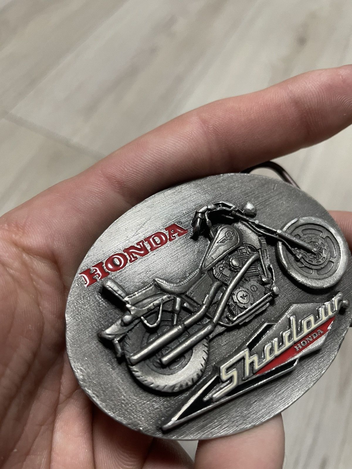 Honda Vintage 90s Honda Shadow 1100 Motorcycle Belt Buckle Moto Size ONE SIZE - 3 Thumbnail