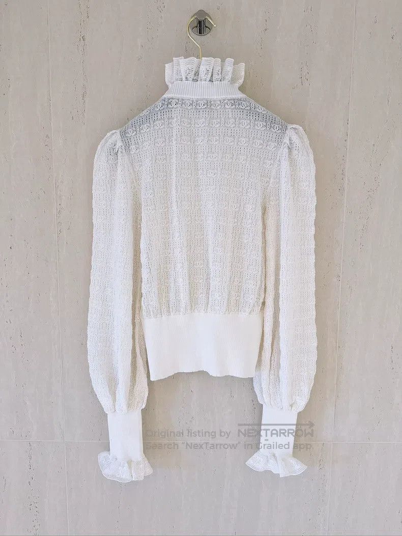 Chanel Chanel 22B ruffled logo knitwear sweater Size XXS / US 00 / IT 34 - 2 Thumbnail