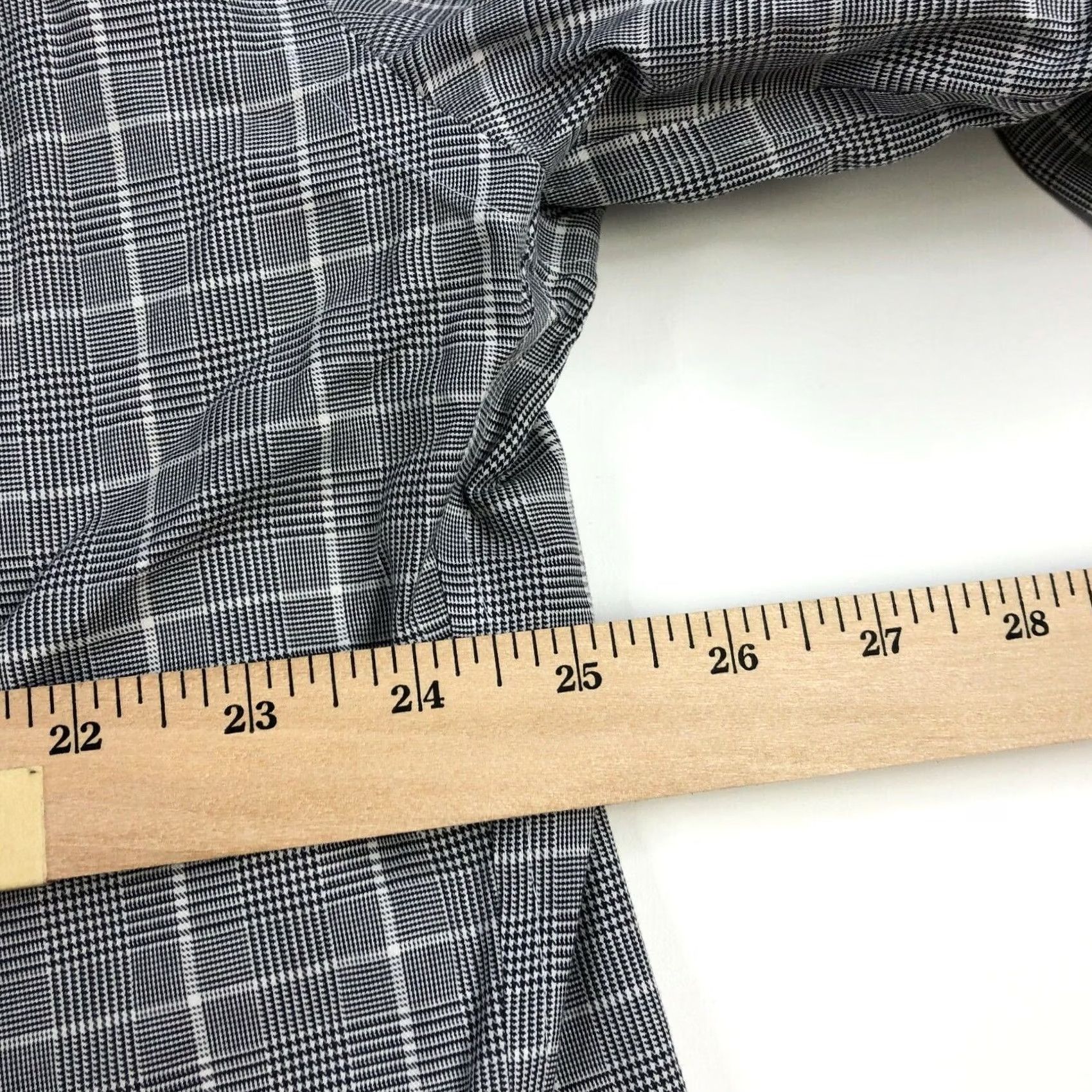 Peter Millar Peter Millar Nanoluxe Easy Care 17 Dress Shirt Long Sleeve Button Front Collared Plaid Gray Mens Regular Size 17 Size 46R - 3 Thumbnail