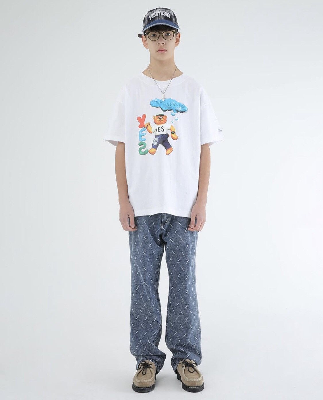 Designer × Uniform Bridge YESEYESEE Net Denim Pant Blue Size US 35 - 13 Thumbnail