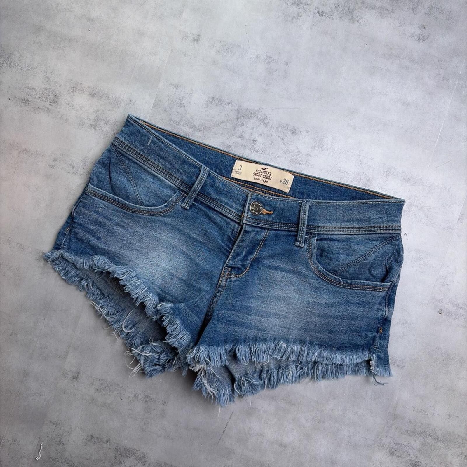 Other Y2K Blue Hollister Surf Grunge Mini Denim Shorts Size 42" / US 20 - 2 Thumbnail