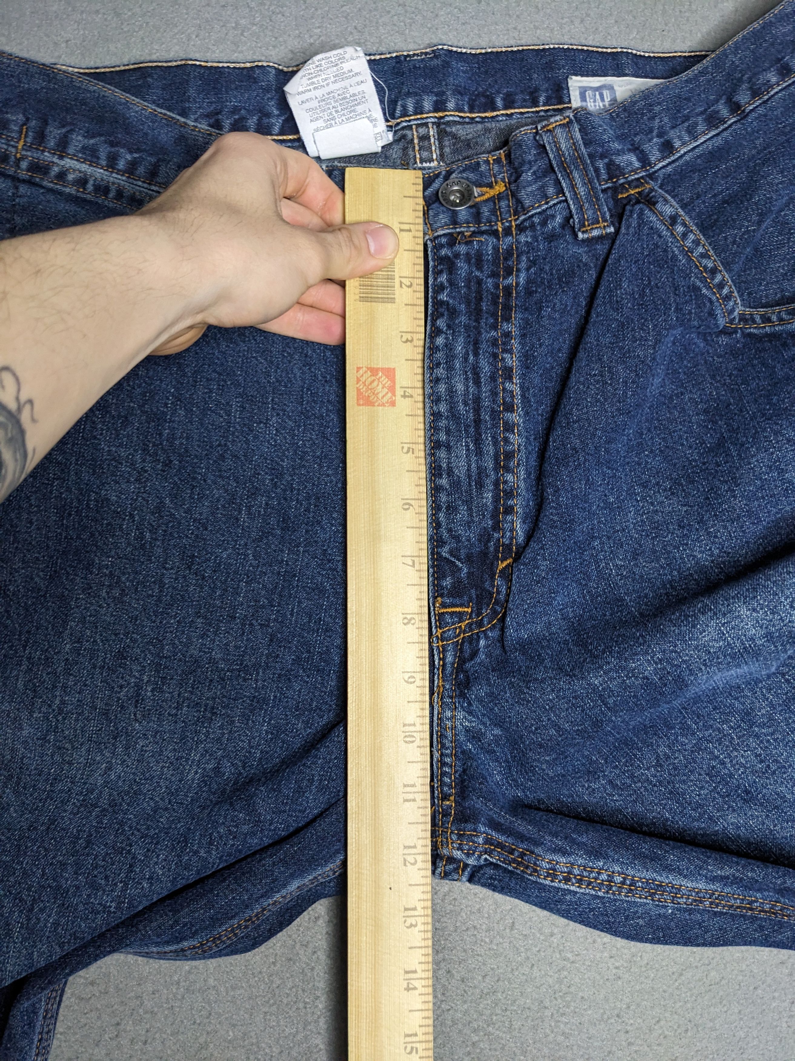 Gap VINTAGE Gap Worker Jeans 34x33 Denim Wide Leg Straight Y2K Size US 34 / EU 50 - 15 Thumbnail