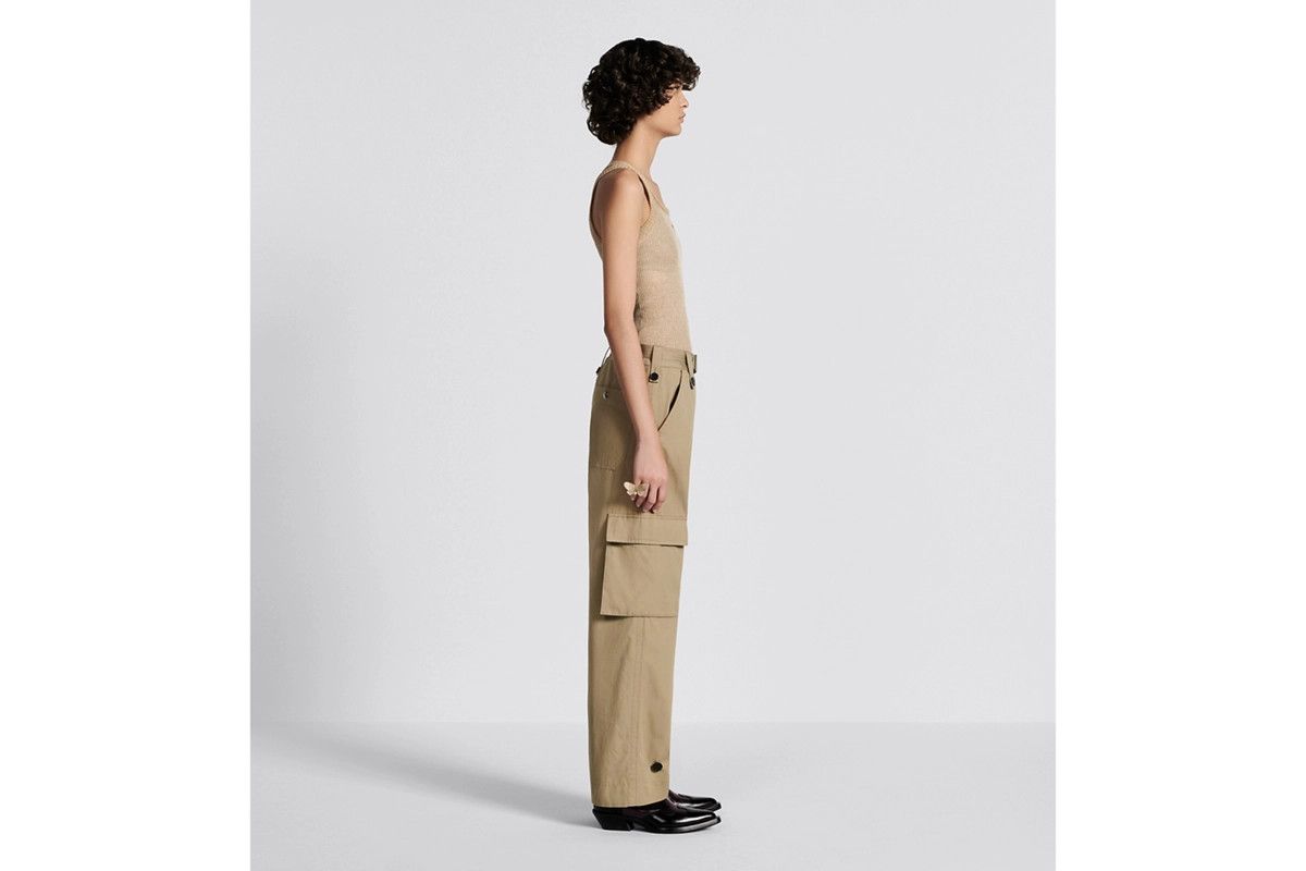 Dior o1bcso1str0225 Belted Cargo Pants in Beige Size 30" / US 8 / IT 44 - 5 Thumbnail