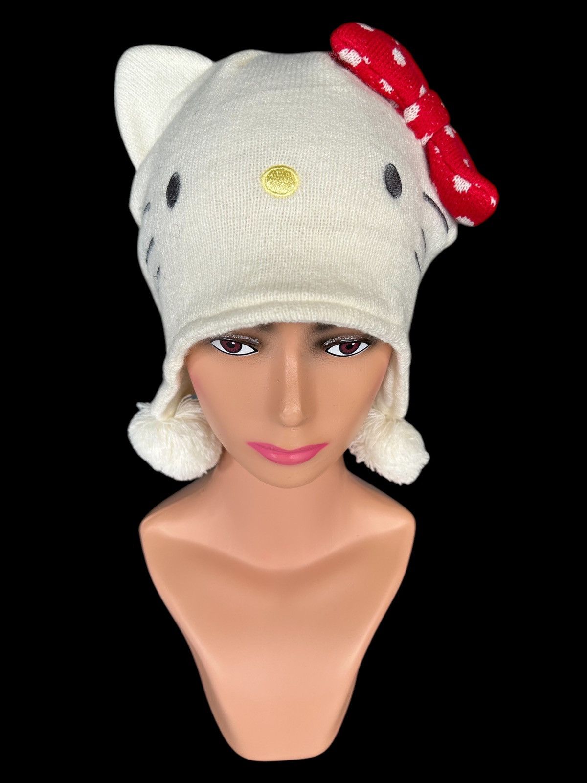 Anime × Japanese Brand Hello Kitty Bunny Beanie Hats Rare ☠️☠️ Size ONE SIZE - 1 Thumbnail