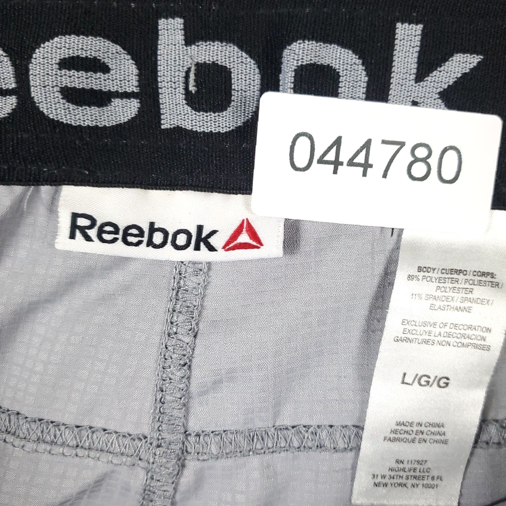 Reebok Reebok Shorts Mens Large Gray Beach Swim Trunks Board Shorts Camouflage Polyester Blend Pockets Drawstring L Mens Size US 33 - 8 Thumbnail