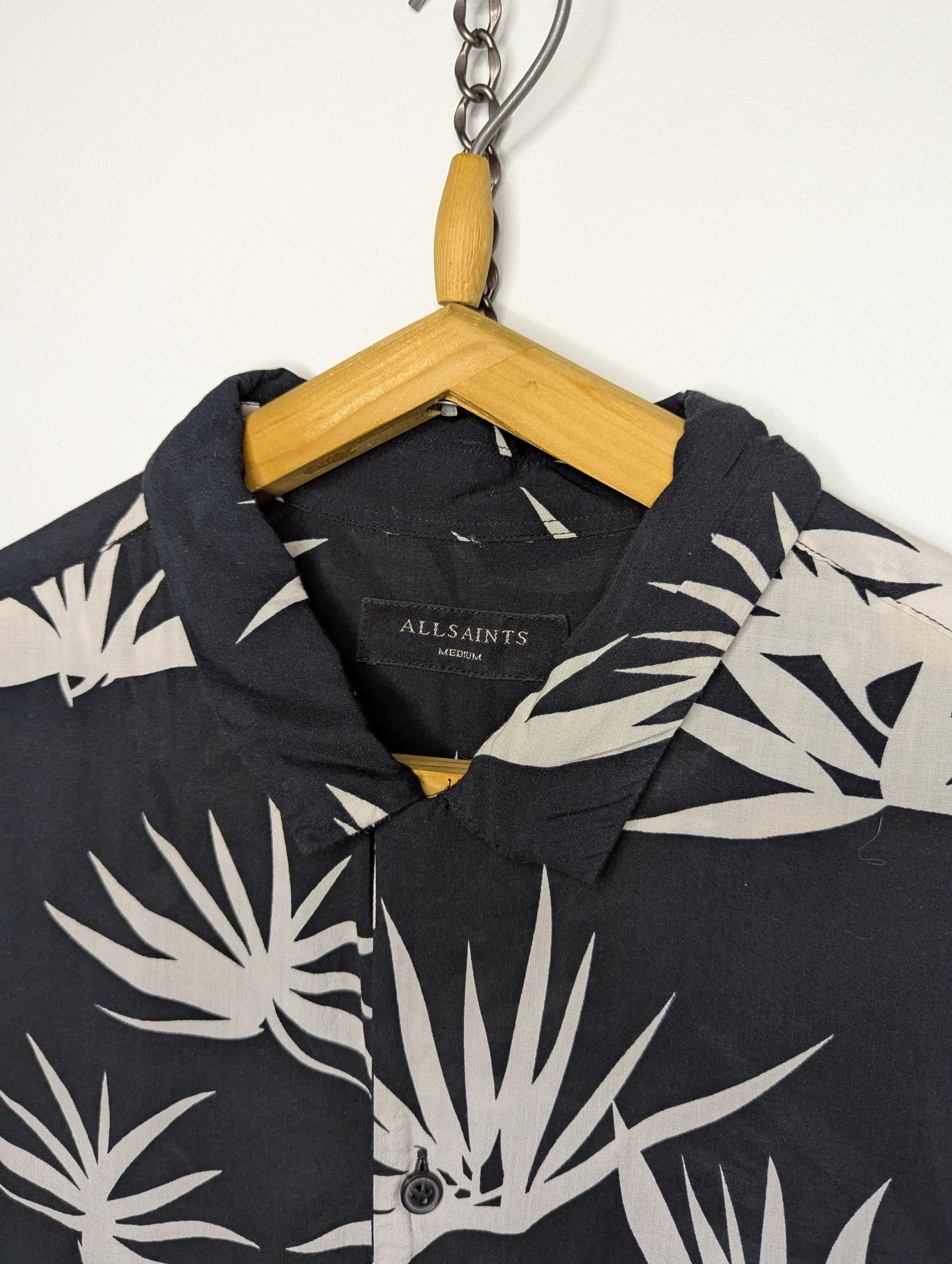 Allsaints ALLSAINTS BHUTAN Men`s Palm Tree Hawaiian Shir Size US M / EU 48-50 / 2 - 7 Thumbnail