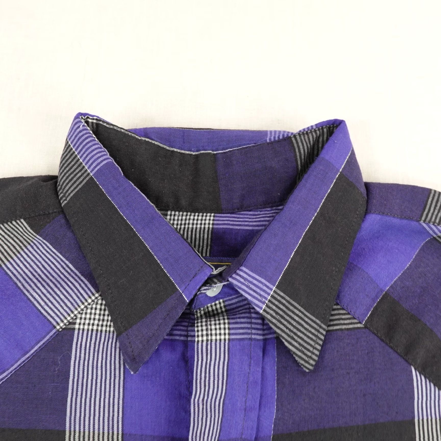 Vintage VINTAGE Panhandle Slim Shirt Mens XL Blue Plaid Western Pearl Snap Collared Button-Up 90s Cowboy Outdoor Jeans? Size US XL / EU 56 / 4 - 2 Thumbnail