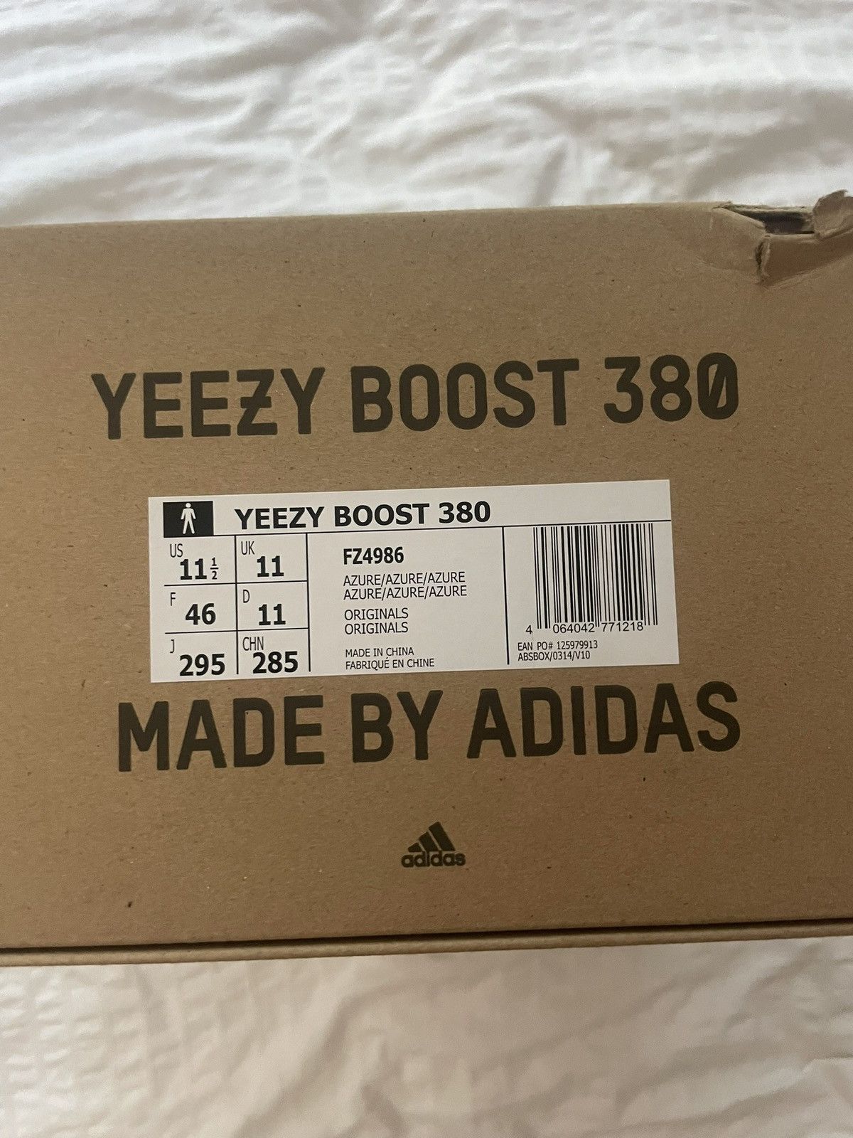 Adidas × Kanye West Yeezy Boost 380 Azure Size US 11.5 / EU 44-45 - 2 Thumbnail
