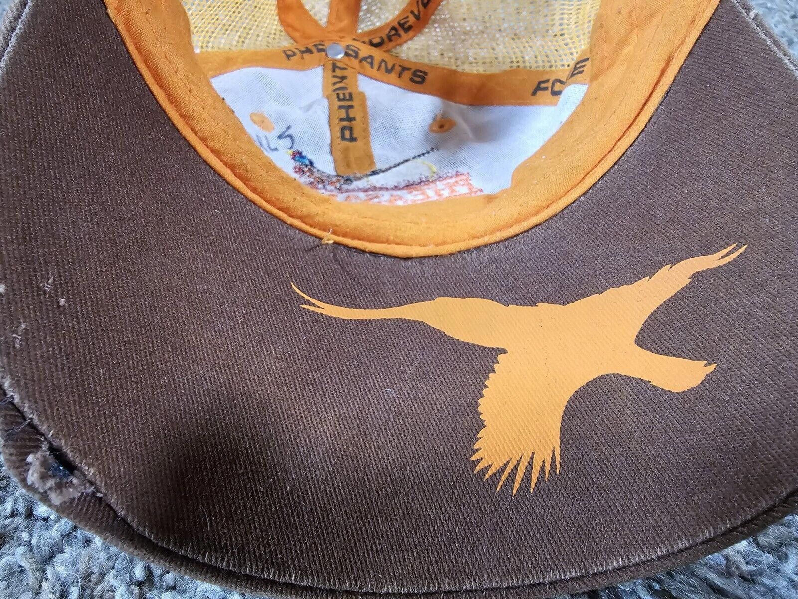 Designer Pheasants Forever Jager Trucker Hat Strapback Orange Brown Size ONE SIZE - 9 Thumbnail