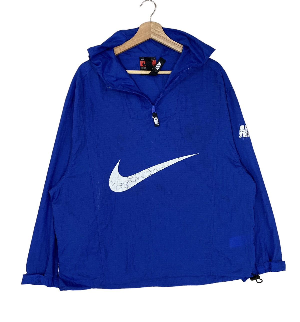 🔥VTG NIKE BIG LOGO HALFZIP HOODIE LIGHT JACKET