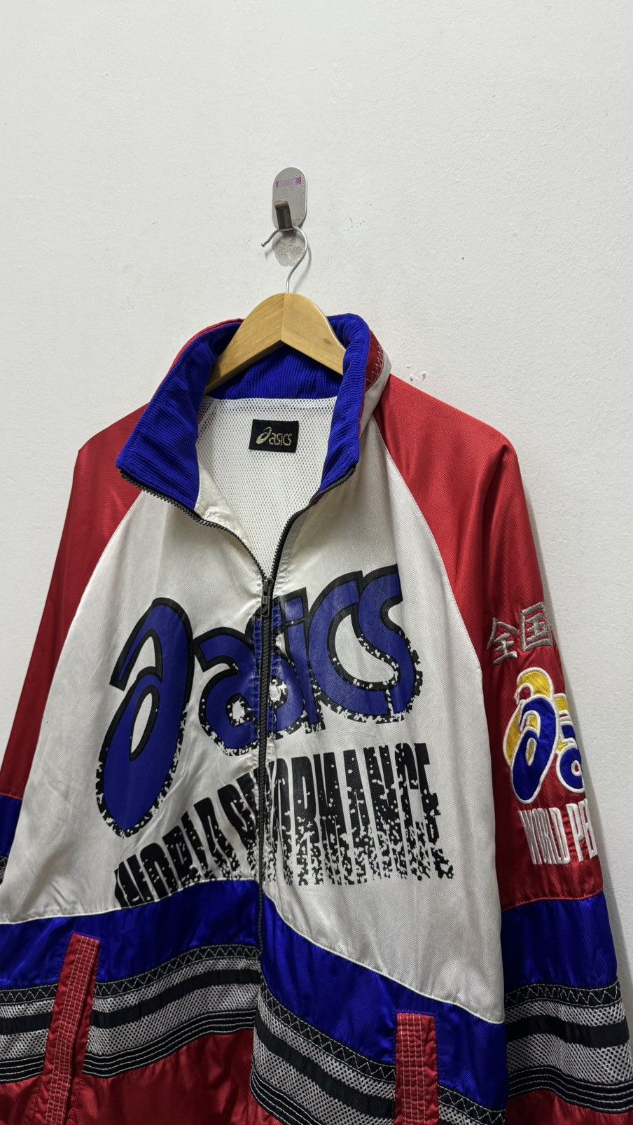 Asics vintage 1990s Asics windbreaker track jacket Size US XL / EU 56 / 4 - 2 Thumbnail
