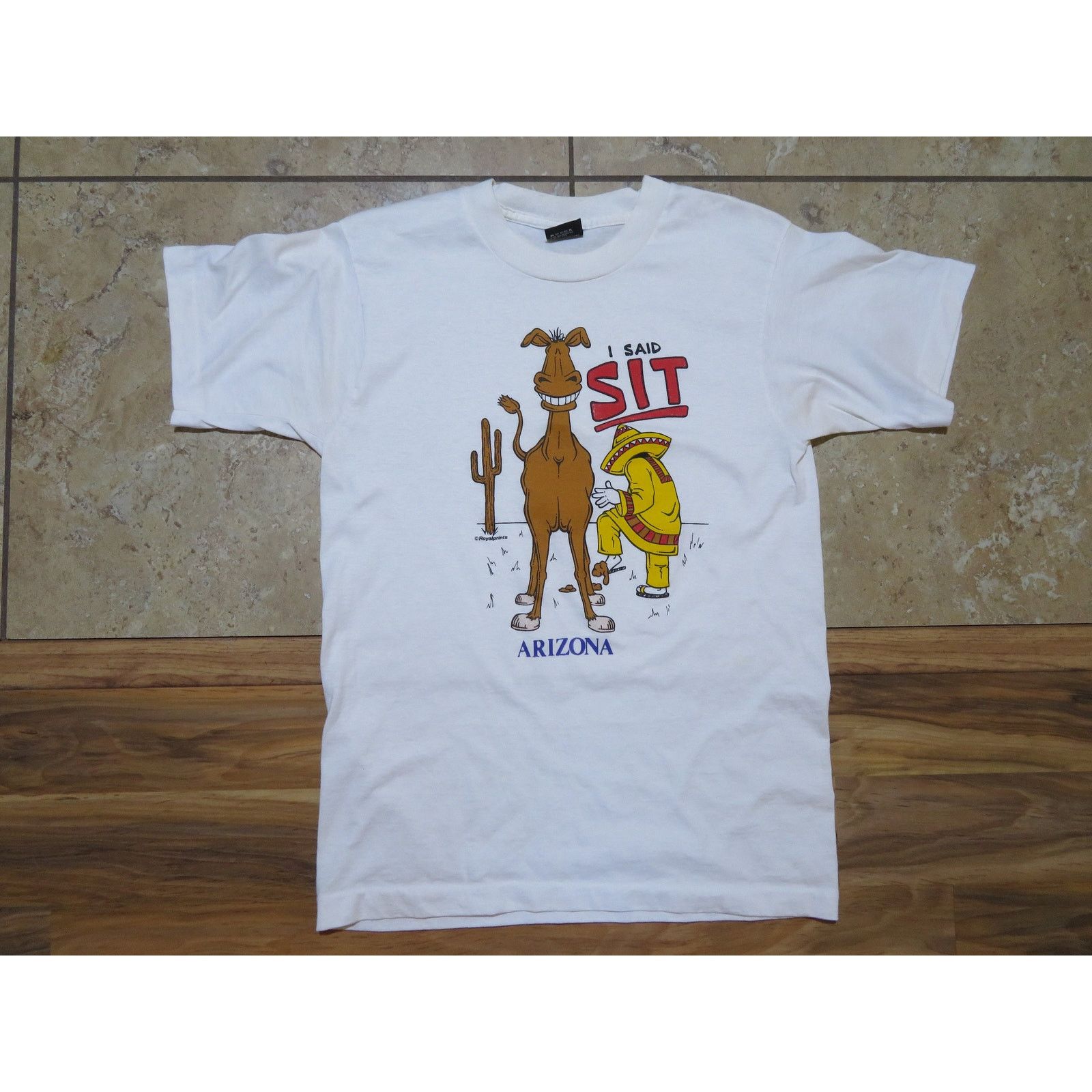 Other Funny Arizona I Said Sit T-Shirt White Sz M 1990s Size US M / EU 48-50 / 2 - 1 Thumbnail