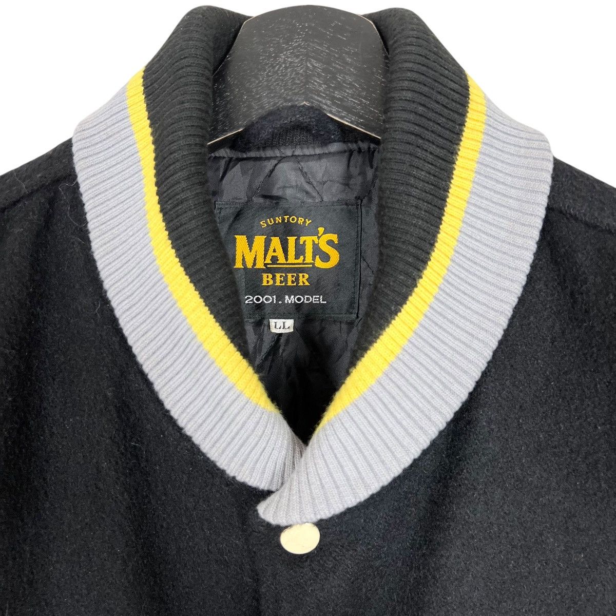 Vintage Vintage Suntory Malt’s Beer Leather Sleeve Varsity Jacket Size US XL / EU 56 / 4 - 5 Thumbnail