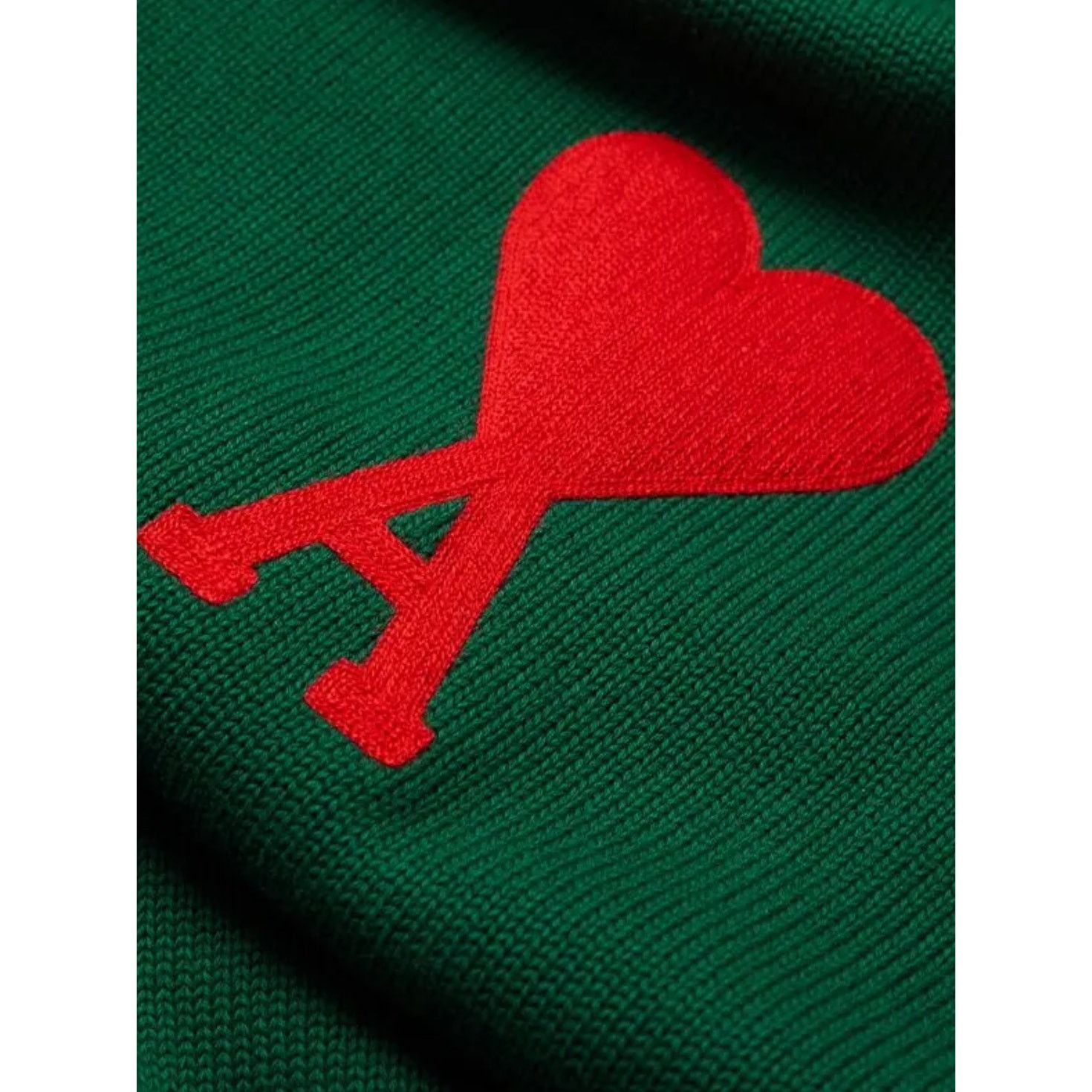 AMI AMI Alexandre Mattiussi Green Oversize Ami De Coeur Sweater Size US L / EU 52-54 / 3 - 2 Thumbnail
