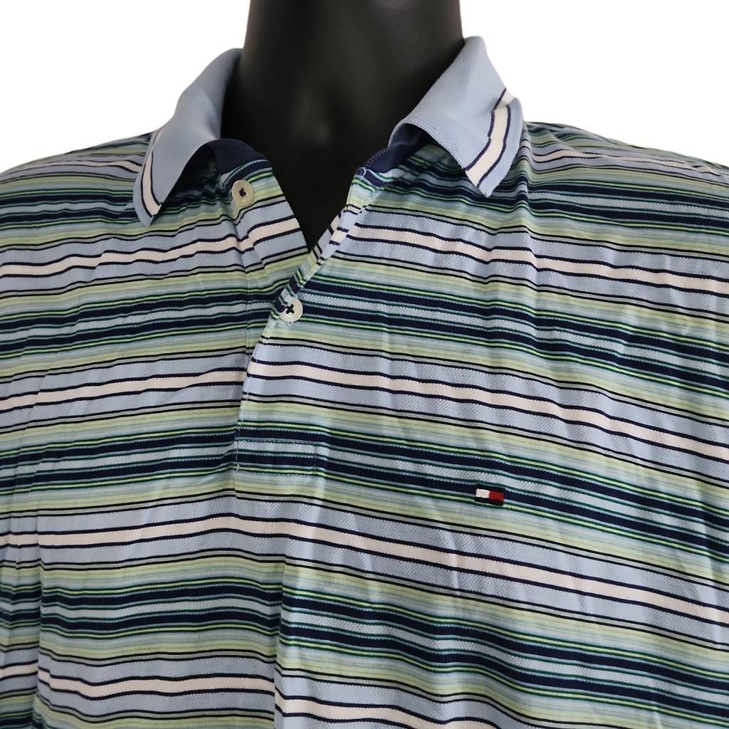 Tommy Hilfiger Tommy Hilfiger Men's Size Medium Blue Green Striped Cotton P Size US M / EU 48-50 / 2 - 2 Thumbnail