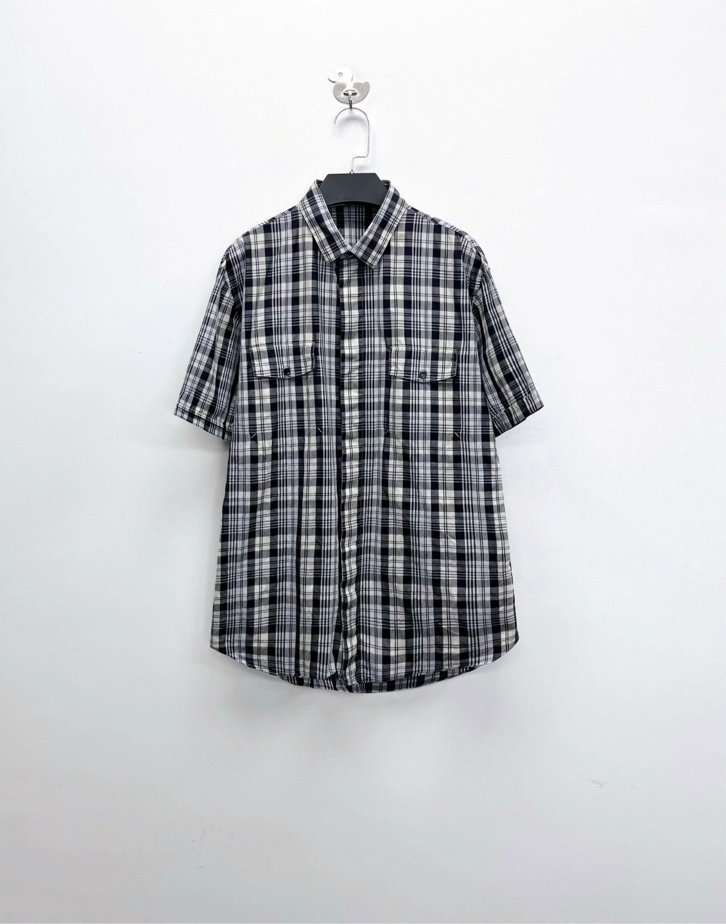 Dior dior gray white check short sleeve shirt Size US L / EU 52-54 / 3 - 1 Thumbnail