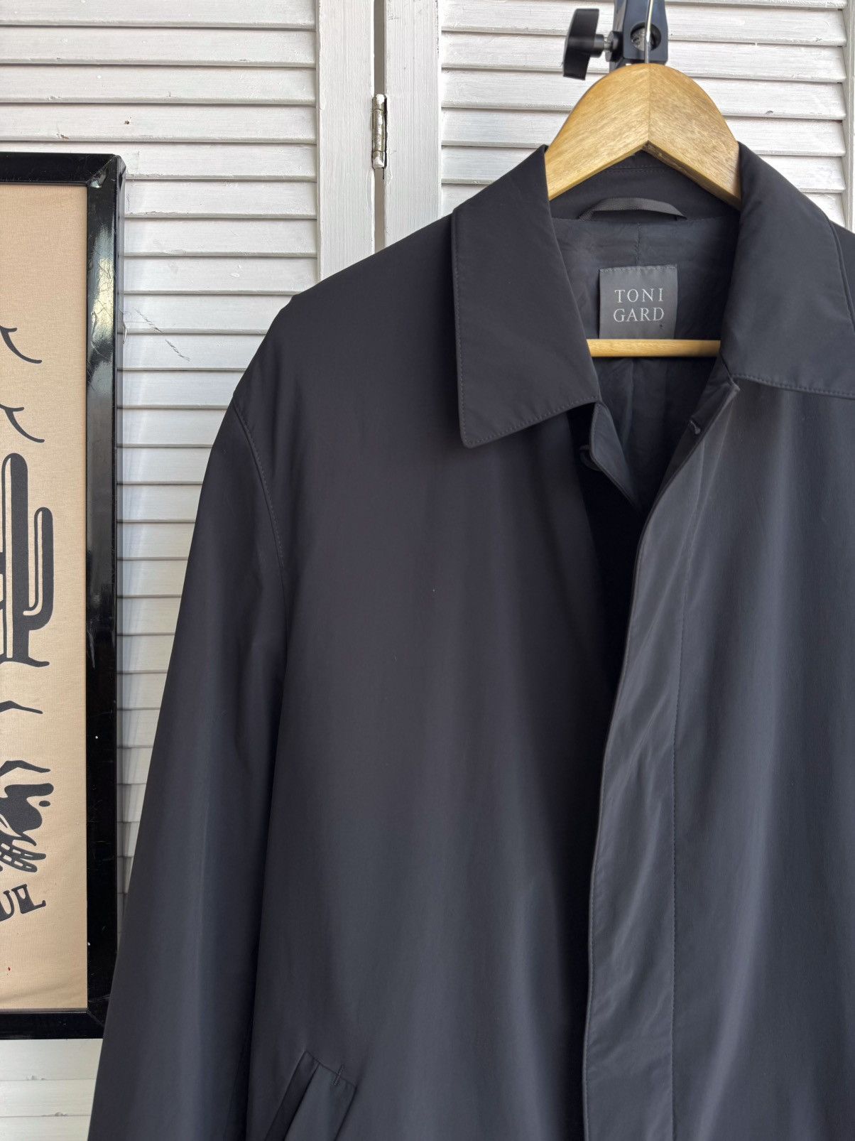 TONI GARD Vintage TONI GARD Minimalist Navy Technical Car Coat German Size US L / EU 52-54 / 3 - 9 Thumbnail