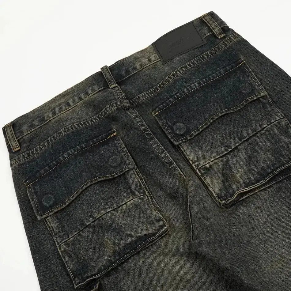 Japanese Brand Cargo Jeans Men Streetwear Autumn Casual Fashion Size US 32 / EU 48 - 6 Thumbnail
