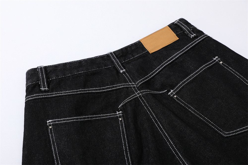 Japanese Brand Men's Streetwear-Style Loose-Fit Embroidered Denim Shorts Size US 32 / EU 48 - 4 Thumbnail