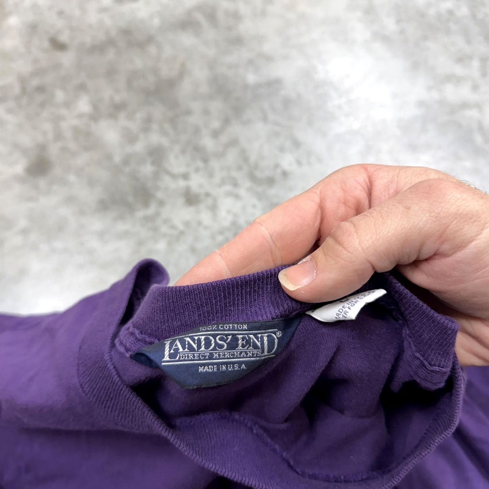 Lands' End Vintage Lands' End Shirt Mens Large Purple Long Sleeve Pocket Made USA 90s Size US L / EU 52-54 / 3 - 2 Thumbnail