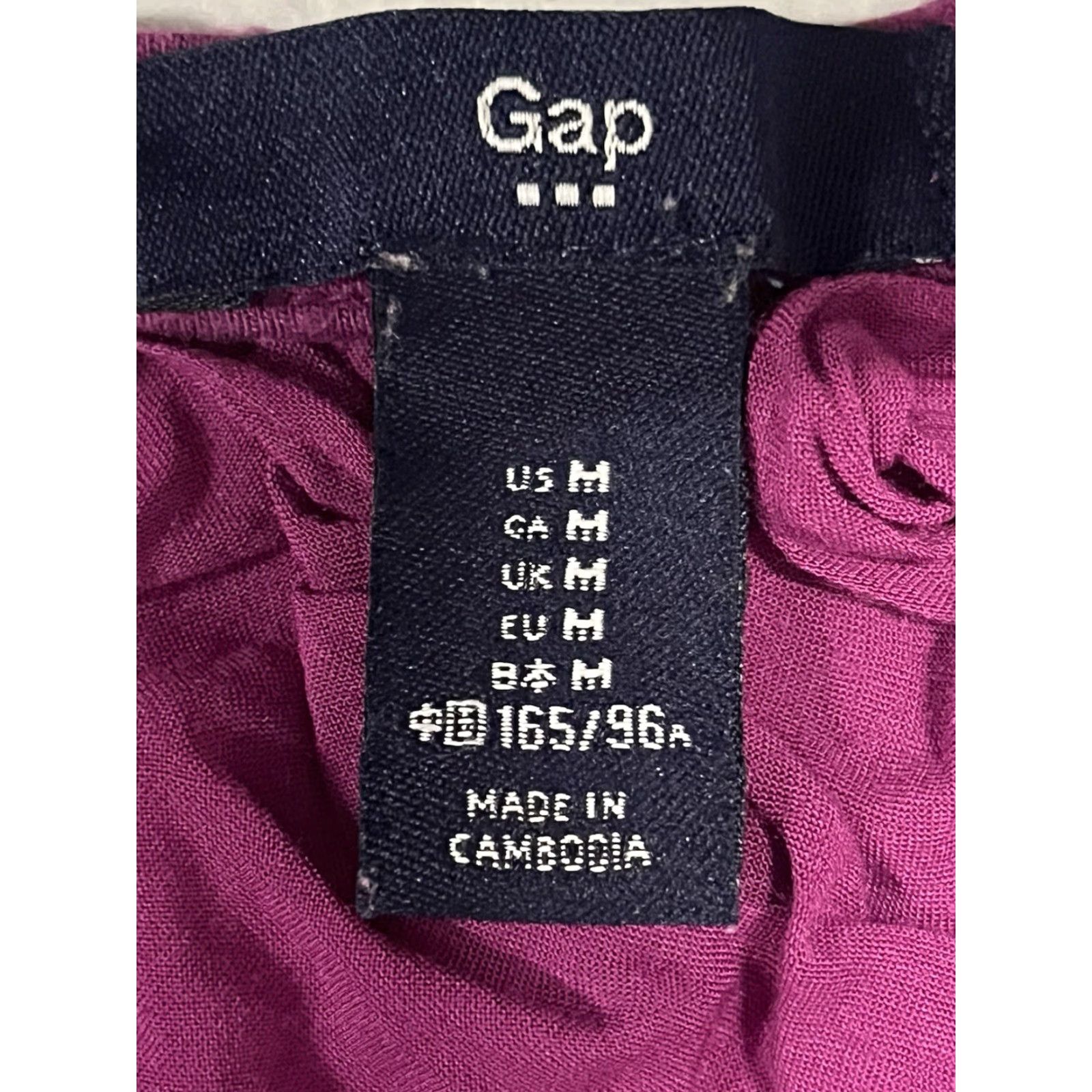 Gap Gap Blouse Womens Purple Sleeveless Medium Shirt Regular Cotton Blend M Size M / US 6-8 / IT 42-44 - 5 Thumbnail