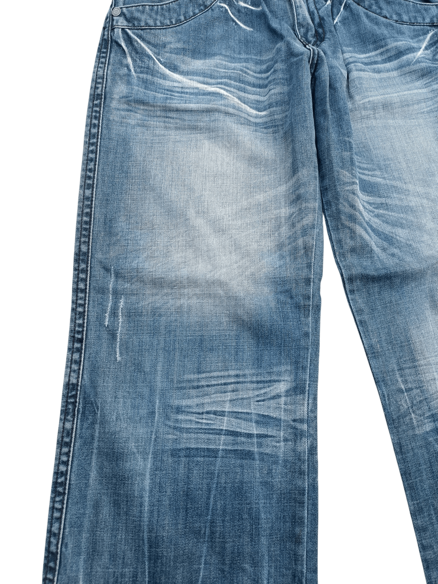 Japanese Brand BAGGY JAPANESE BRAND TR2 WHISKERS DISTRESSED DENIM Size US 34 / EU 50 - 12 Thumbnail