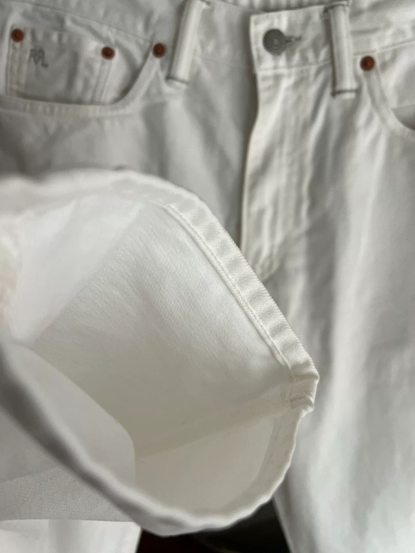 RRL Ralph Lauren RRL Double RL Slim Fit White Jeans Size US 32 / EU 48 - 4 Thumbnail