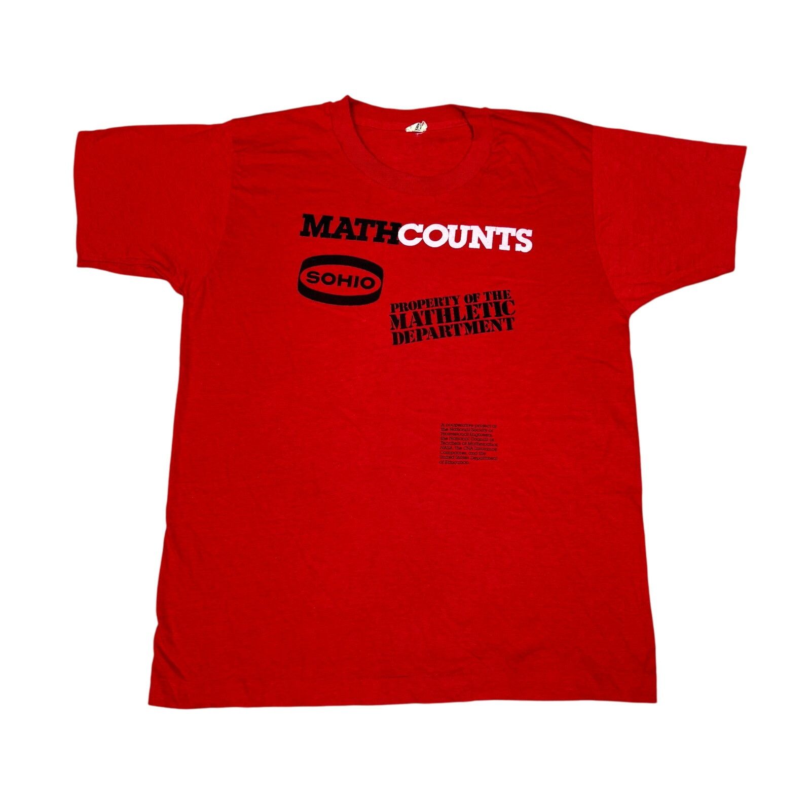 Vintage Vintage 80s Math Counts Single Stitch STEM Shirt Men's Large Size US XL / EU 56 / 4 - 1 Thumbnail