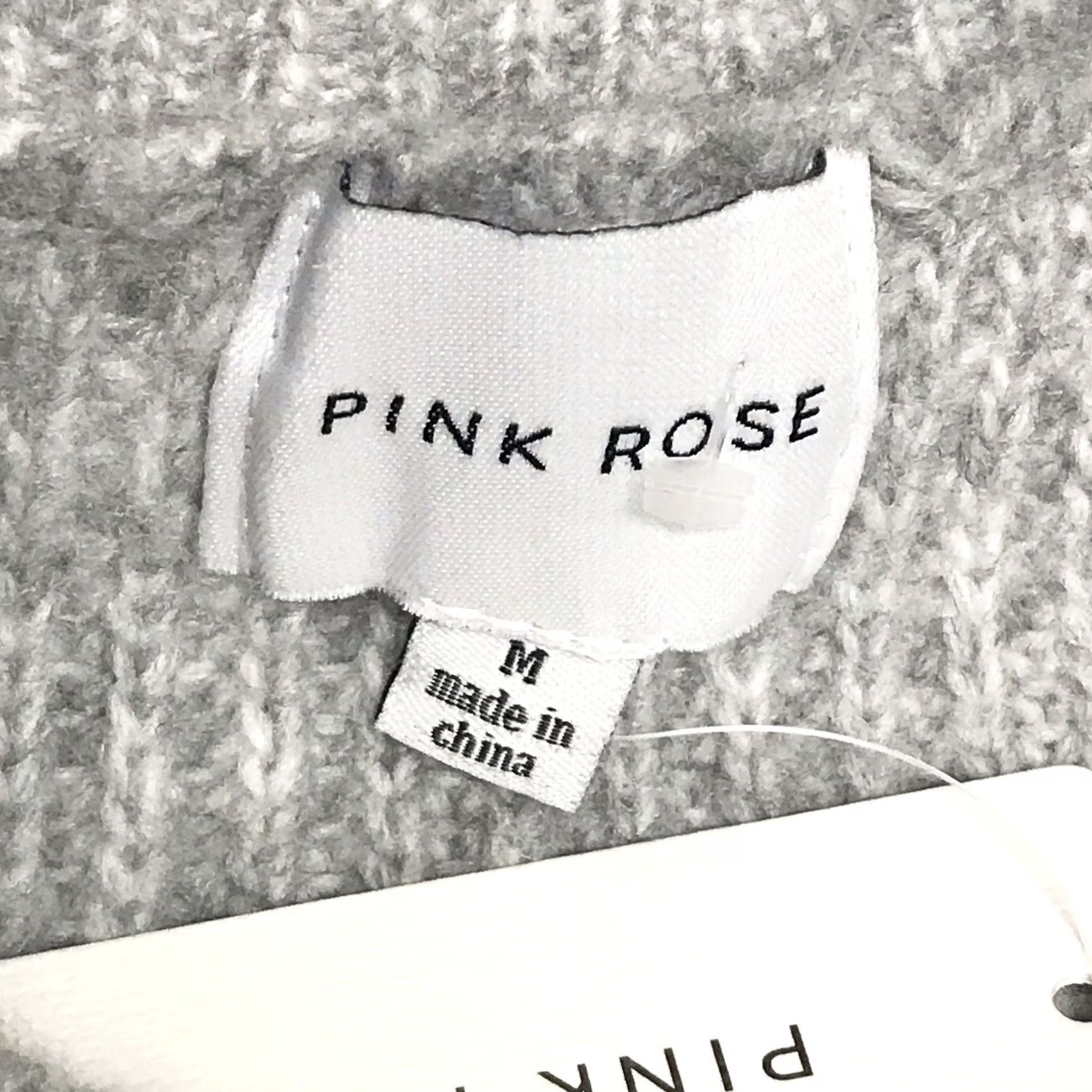 Vintage Pink Rose Women Gray Striped Rib Knit Crewneck Long Sleeve Cropped Sweater M Size M / US 6-8 / IT 42-44 - 3 Thumbnail