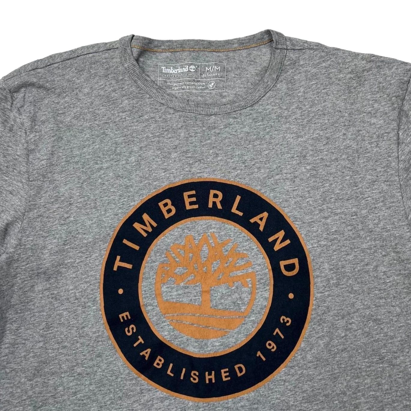 Timberland Timberland Grey Classic Big Logo Spellout Graphic Cotton T-Shirt Medium Size US M / EU 48-50 / 2 - 4 Thumbnail
