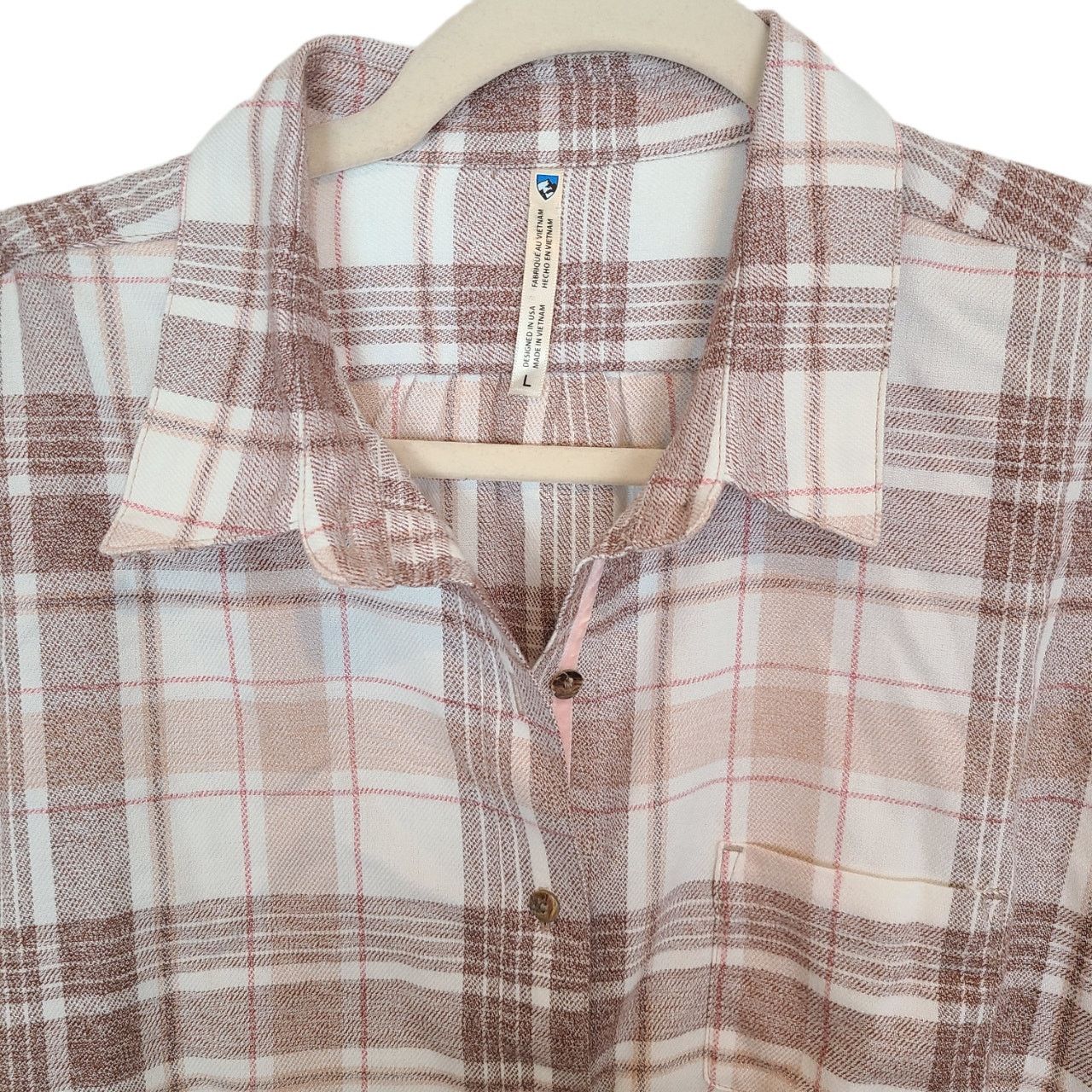 Kuhl Kuhl Women Kamila Flannel Shirt Plaid Gorpcore L Lightweight Size L / US 10 / IT 46 - 2 Thumbnail