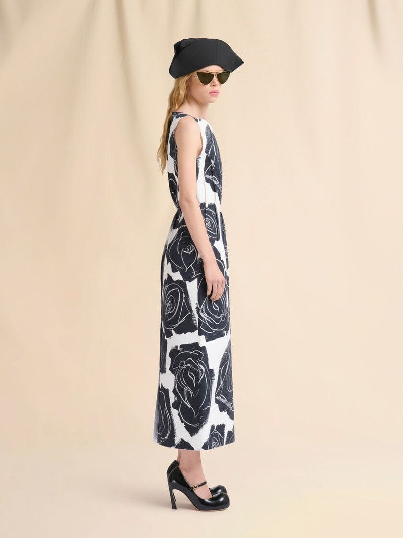 Marni o1f1d3z0326 Cybele Print Boat-Neck Dress in Multicolor Size M / US 6-8 / IT 42-44 - 6 Thumbnail