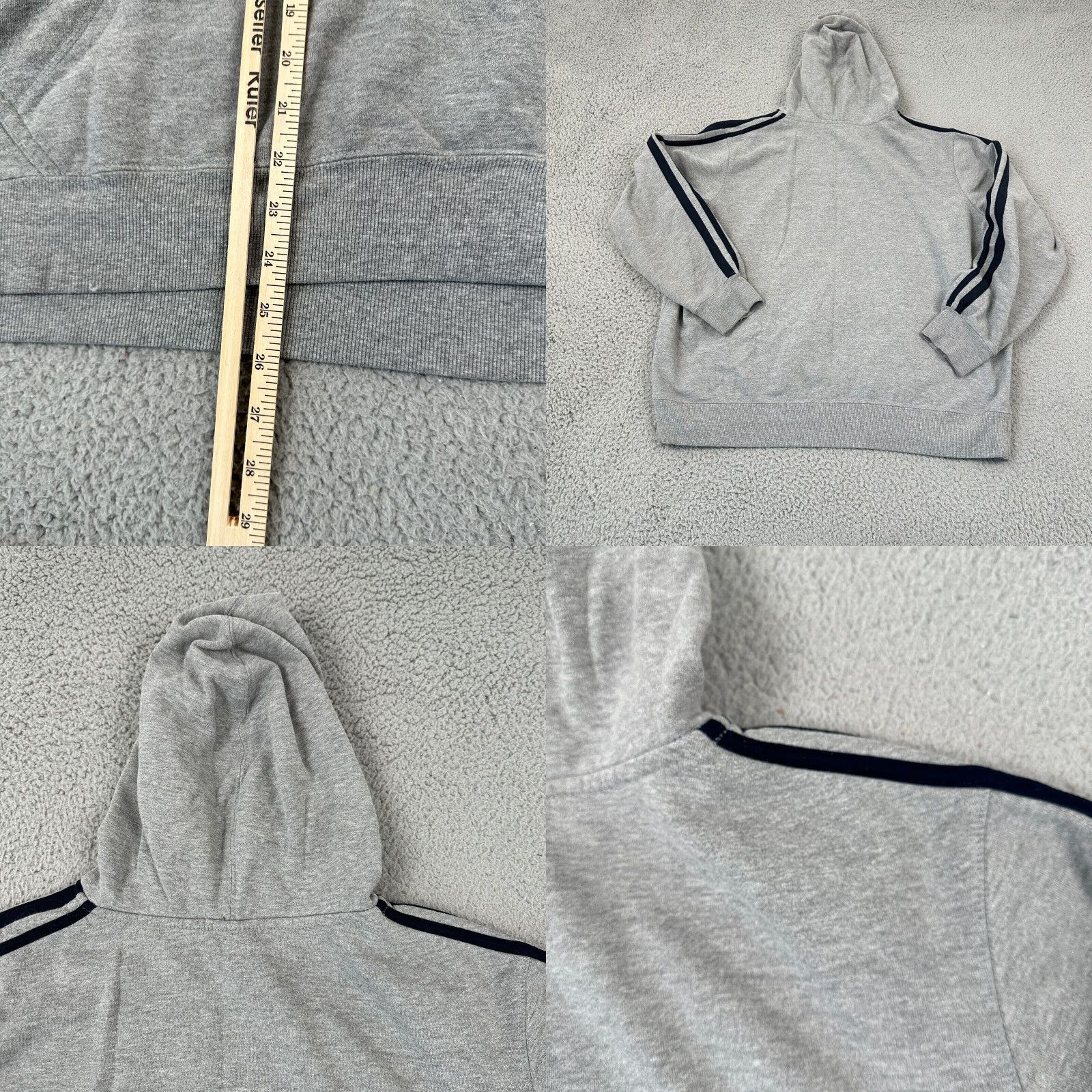 Starter VINTAGE Starter Hoodie Adult L Gray Pullover Sweatshirt 90s Mens Size US L / EU 52-54 / 3 - 8 Thumbnail