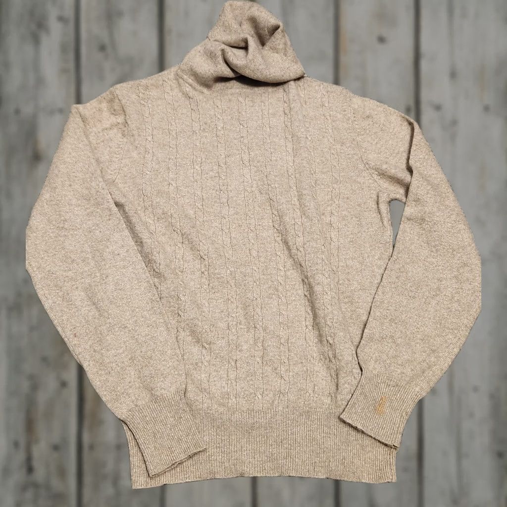 Bloomingdale's Bloomingdale's Sweater Brown Turtleneck 100% Cashmere L Size L / US 10 / IT 46 - 1 Thumbnail