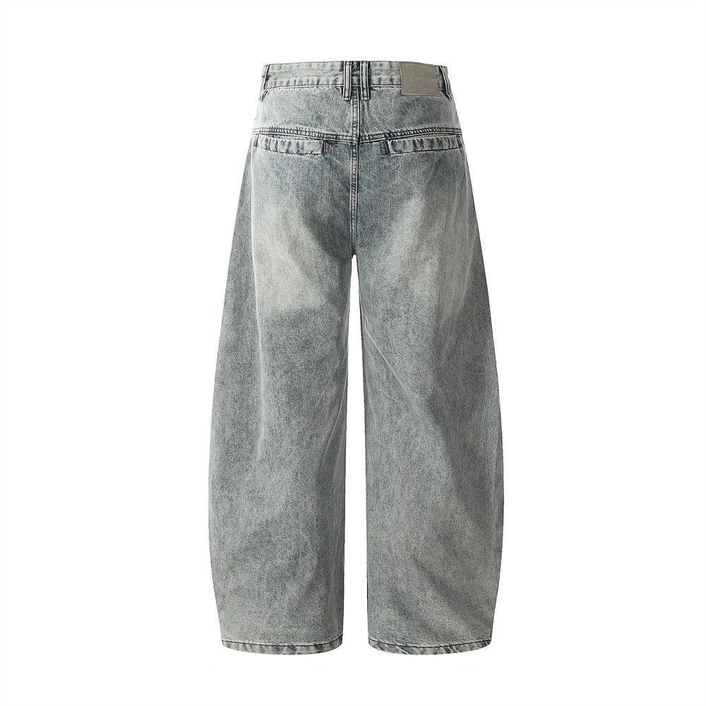 Japanese Brand × Jean Men's punk heavy distressed washed loose scimitar jeans Size US 32 / EU 48 - 3 Thumbnail