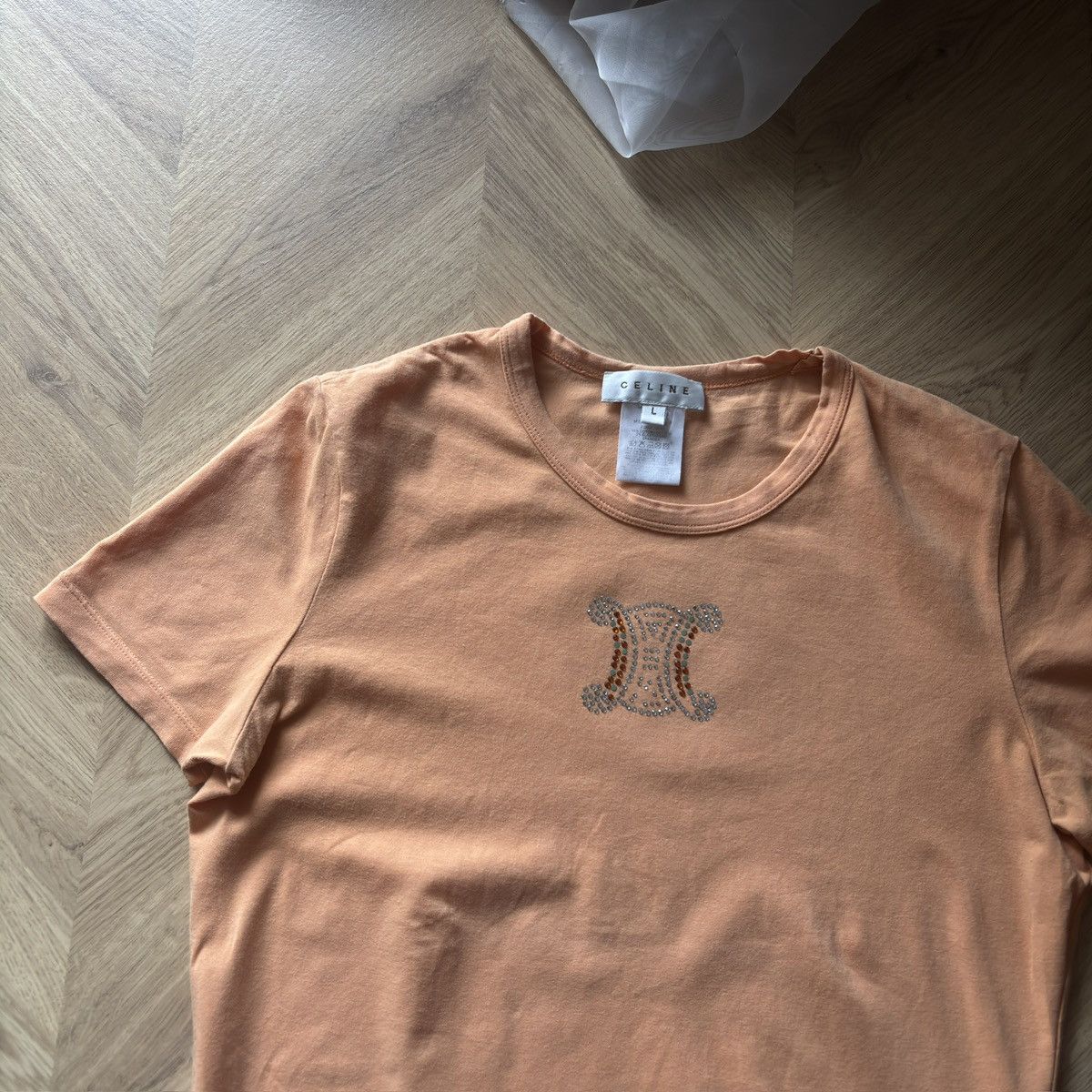 Celine × Vintage Y2k 00s Vintage Celine sequins tee Size L / US 10 / IT 46 - 2 Thumbnail