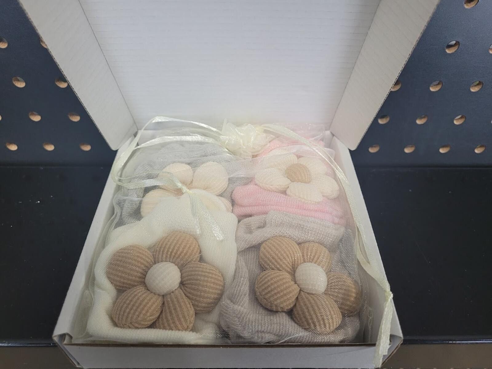 Other 4-Pack Newborn Baby Girl 3D Flower Non-Slip Socks Set Size ONE SIZE - 3 Thumbnail