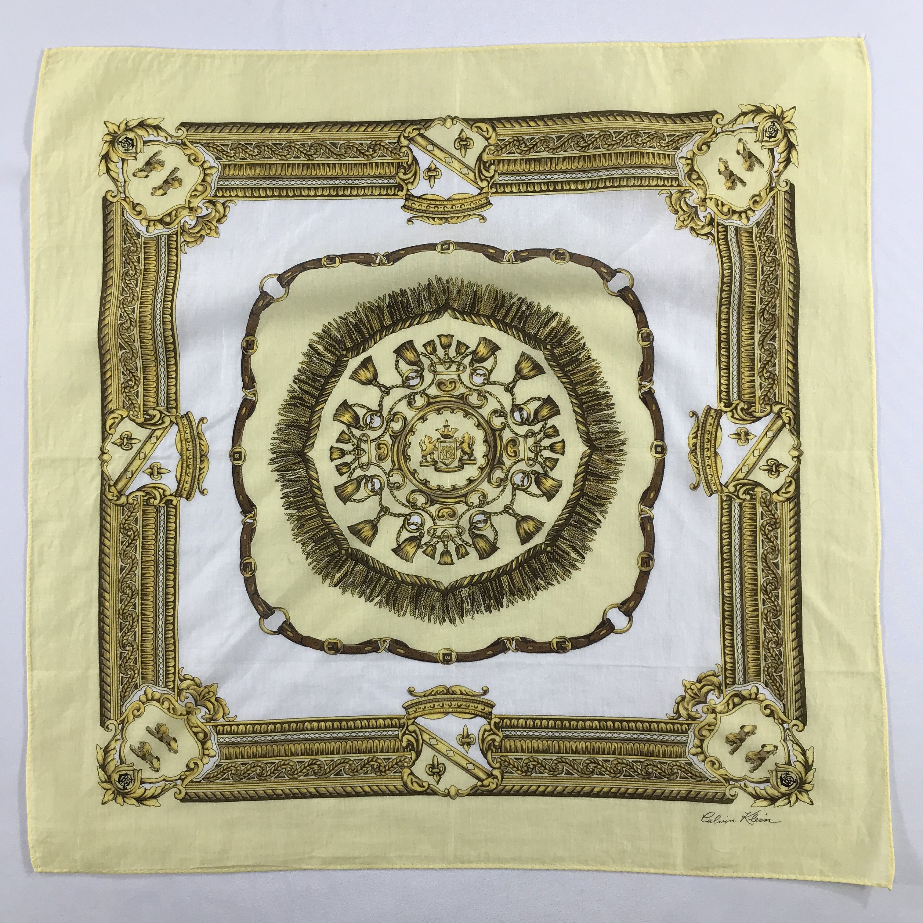 Calvin Klein × Vintage Calvin Klein Bandana / Handkerchief / Neckerchief - S2299 Size ONE SIZE - 1 Thumbnail