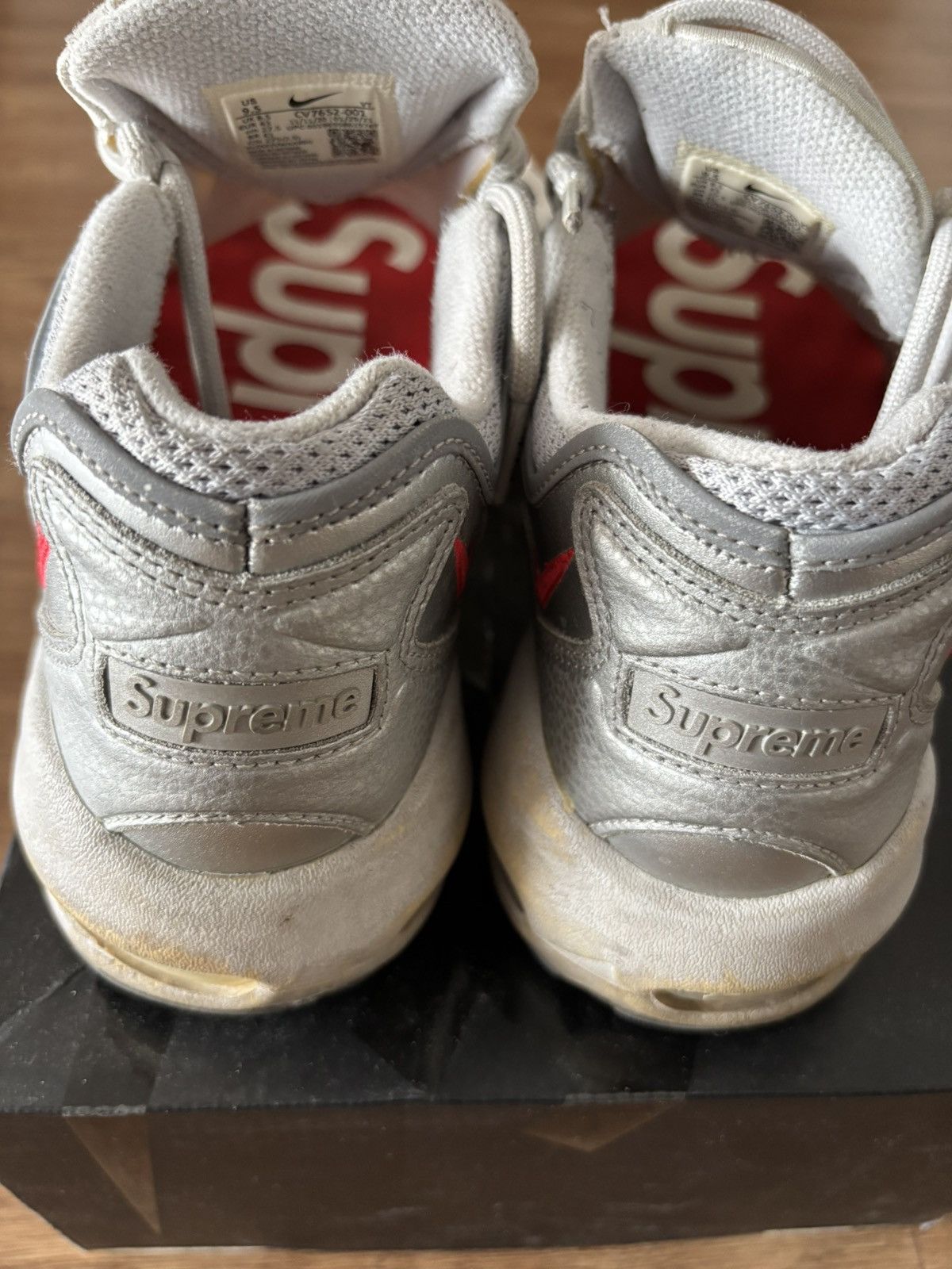 Nike × Supreme Supreme Nike Air Max 96 (Silver Bullet) Size US 9.5 / EU 42-43 - 4 Thumbnail