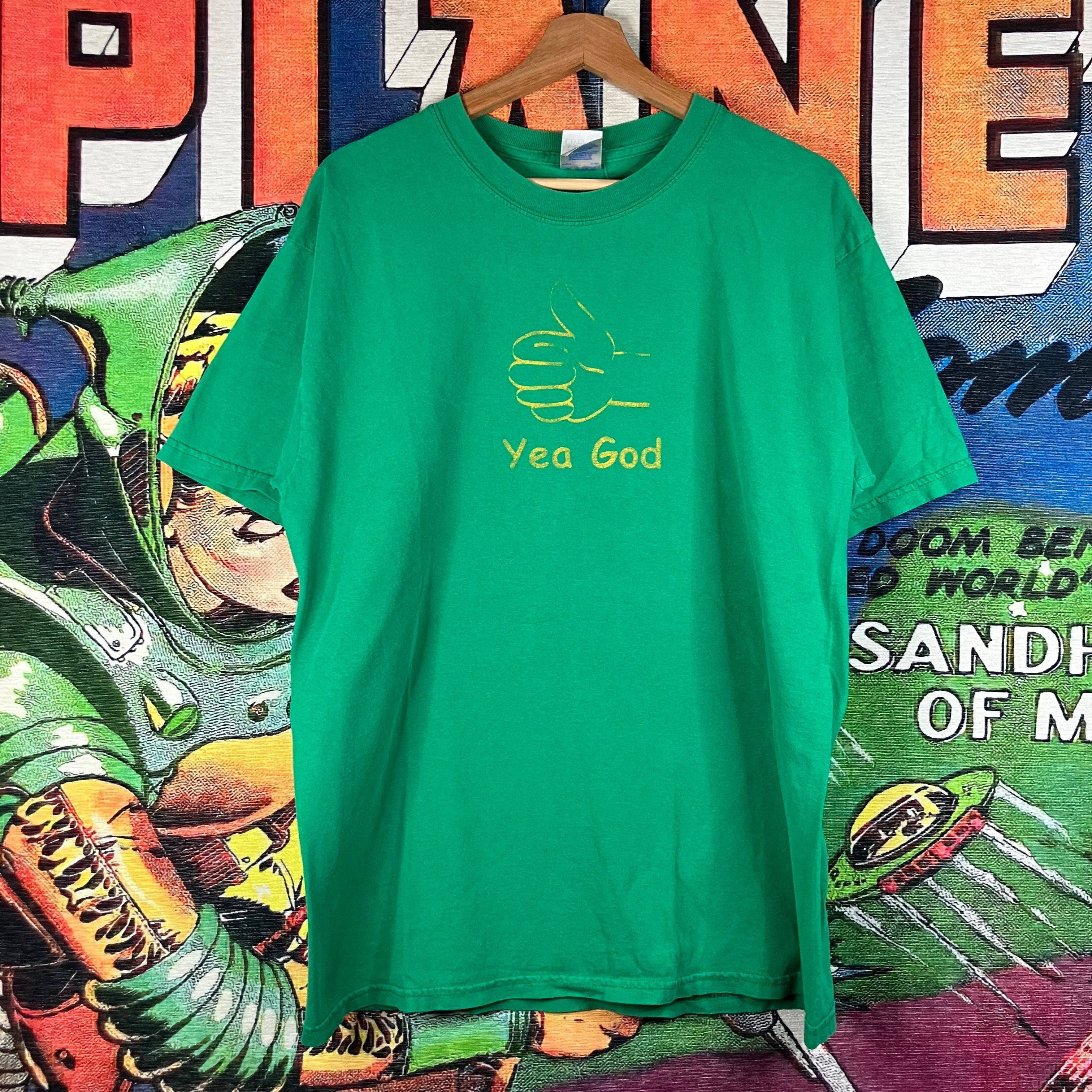 Vintage Y2K “Yea God, Boo Devil” Jesus Tee Size L Size US L / EU 52-54 / 3 - 1 Thumbnail