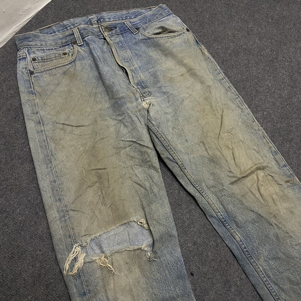 Levi's Vintage Clothing × Vintage Vintage 90s Levis 501 Distressed Denim Grunge Style Size US 35 - 2 Thumbnail
