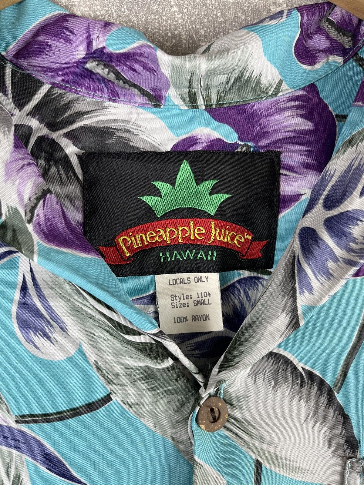 Other Pineapple Juice Hawaii Shirt Rayon Aloha Floral Blue Purple Size US S / EU 44-46 / 1 - 8 Thumbnail
