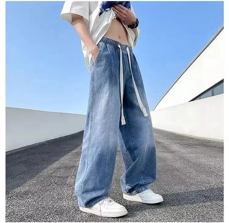Japanese Brand Straight and loose tapered washed jeans Size US 32 / EU 48 - 3 Thumbnail