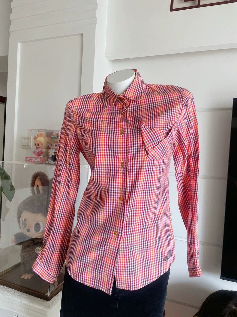 Vivienne Westwood Vivienne Westwood size2 Pink georgette long-sleeved shirt Size M / US 6-8 / IT 42-44 - 1 Thumbnail