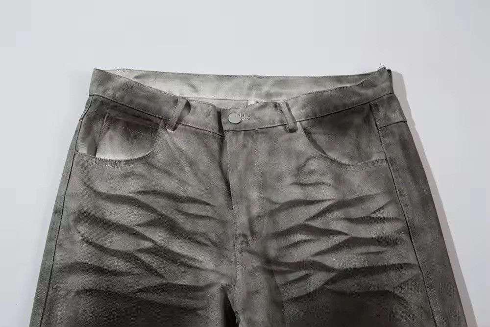 Designer × Vintage Washed Pleated High Street Straight Loose Jeans Pants Size US 30 / EU 46 - 3 Thumbnail
