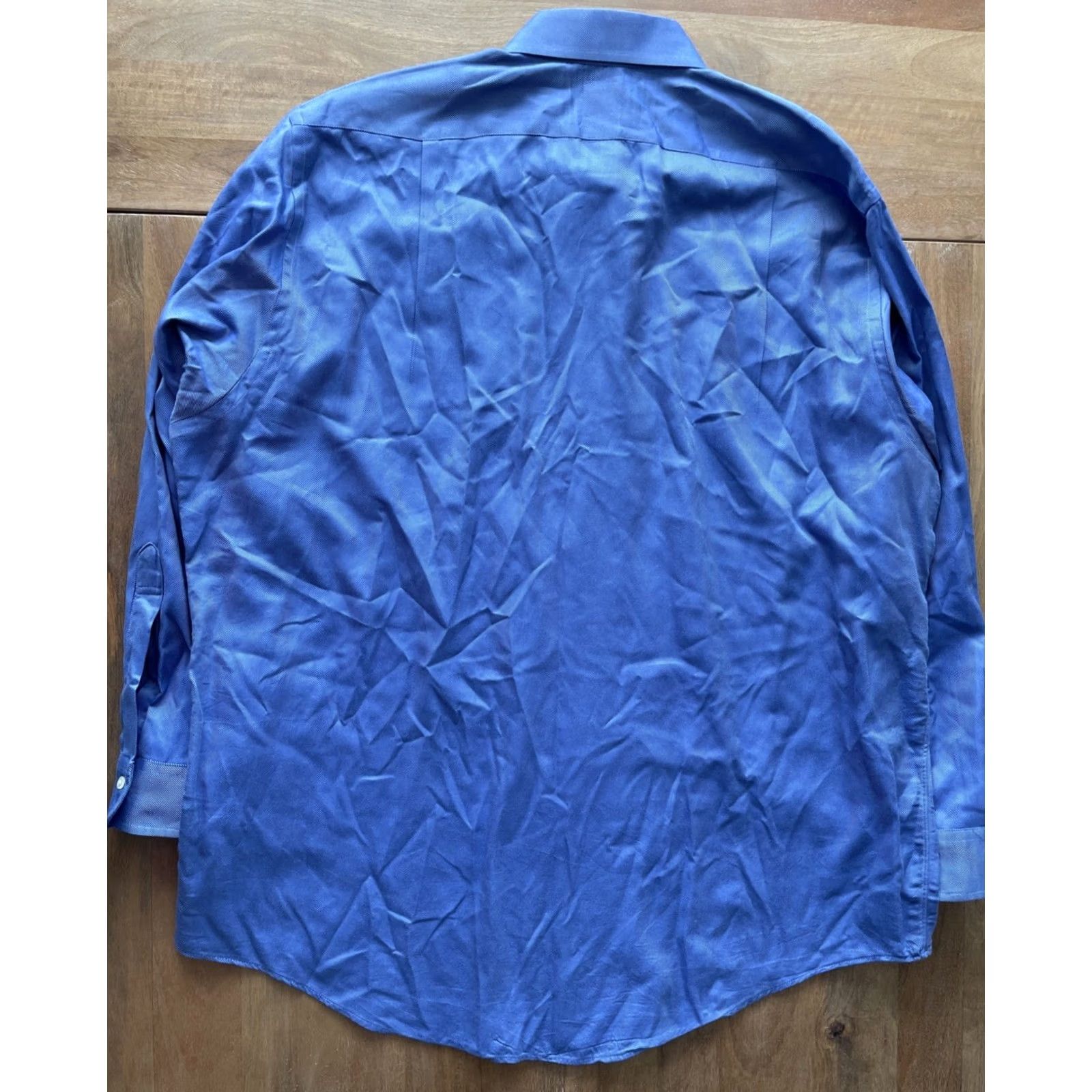 Brooks Brothers VINTAGE Brooks Brothers Shirt Mens 17.5 Blue Gabardine 80s USA Dress Shirt Size US XXL / EU 58 / 5 - 2 Thumbnail