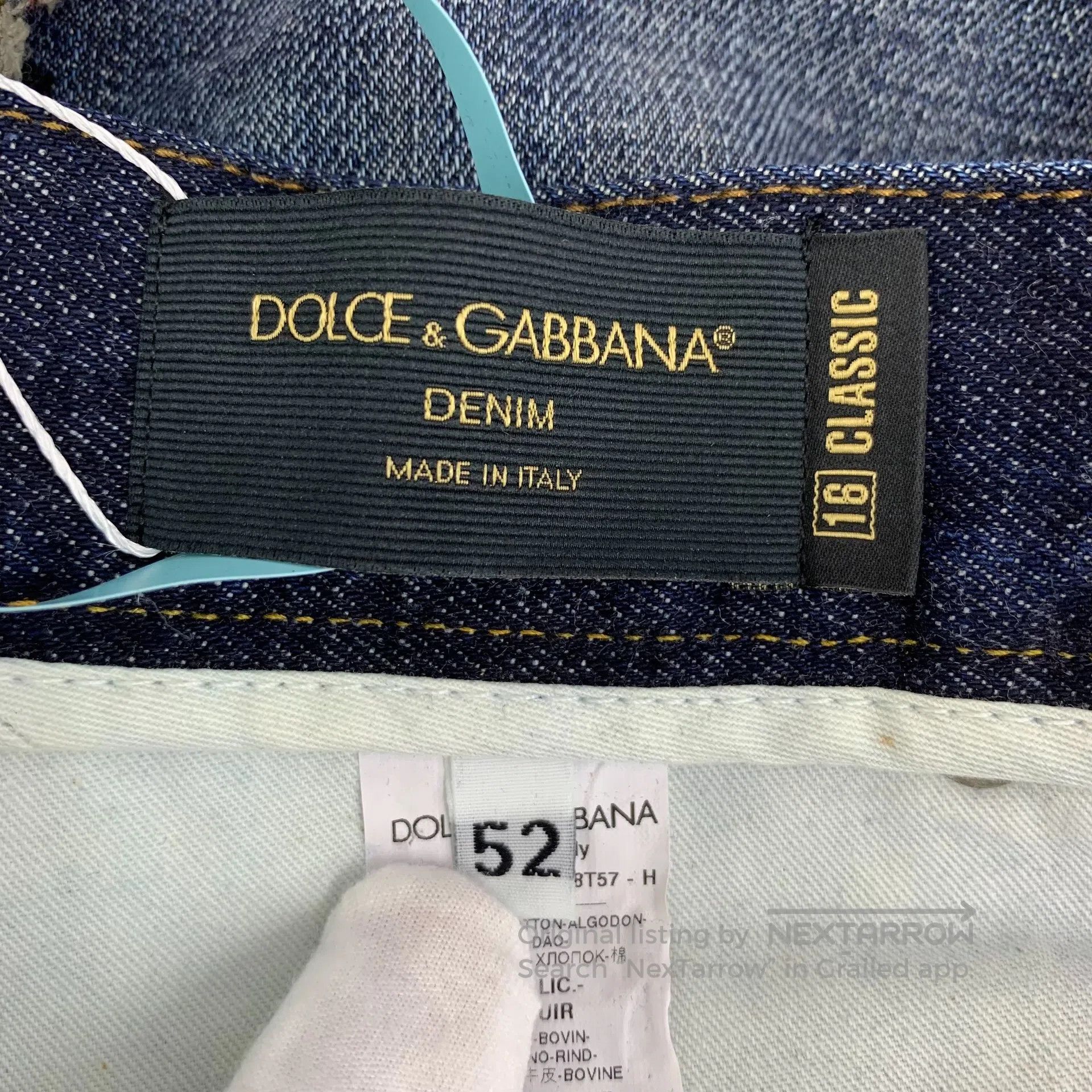 Dolce & Gabbana Dolce Gabbana Dark blue distressed floral embroidery desig Size US 36 / EU 52 - 7 Thumbnail